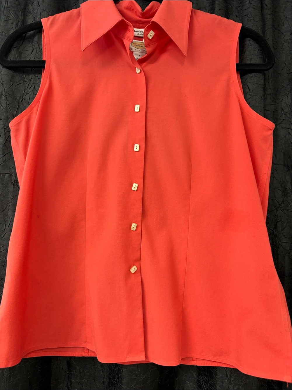 Talbots Sleeveless Button-Down Top in Coral